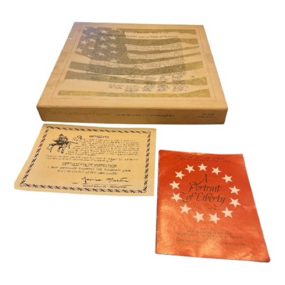 Fenton Antique Powder Blue The Spirit of 1776 Commemorative Plate - Picture 7 of 17